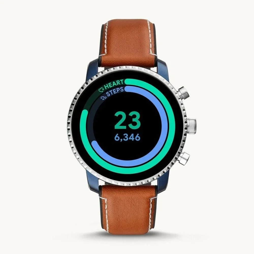 $275 MSRP | Fossil FTW4016 Gen 4 Smartwatch Explorist HR Tan Leather